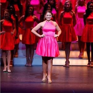 Vibrant Pink Halter Sherri Hill Dress